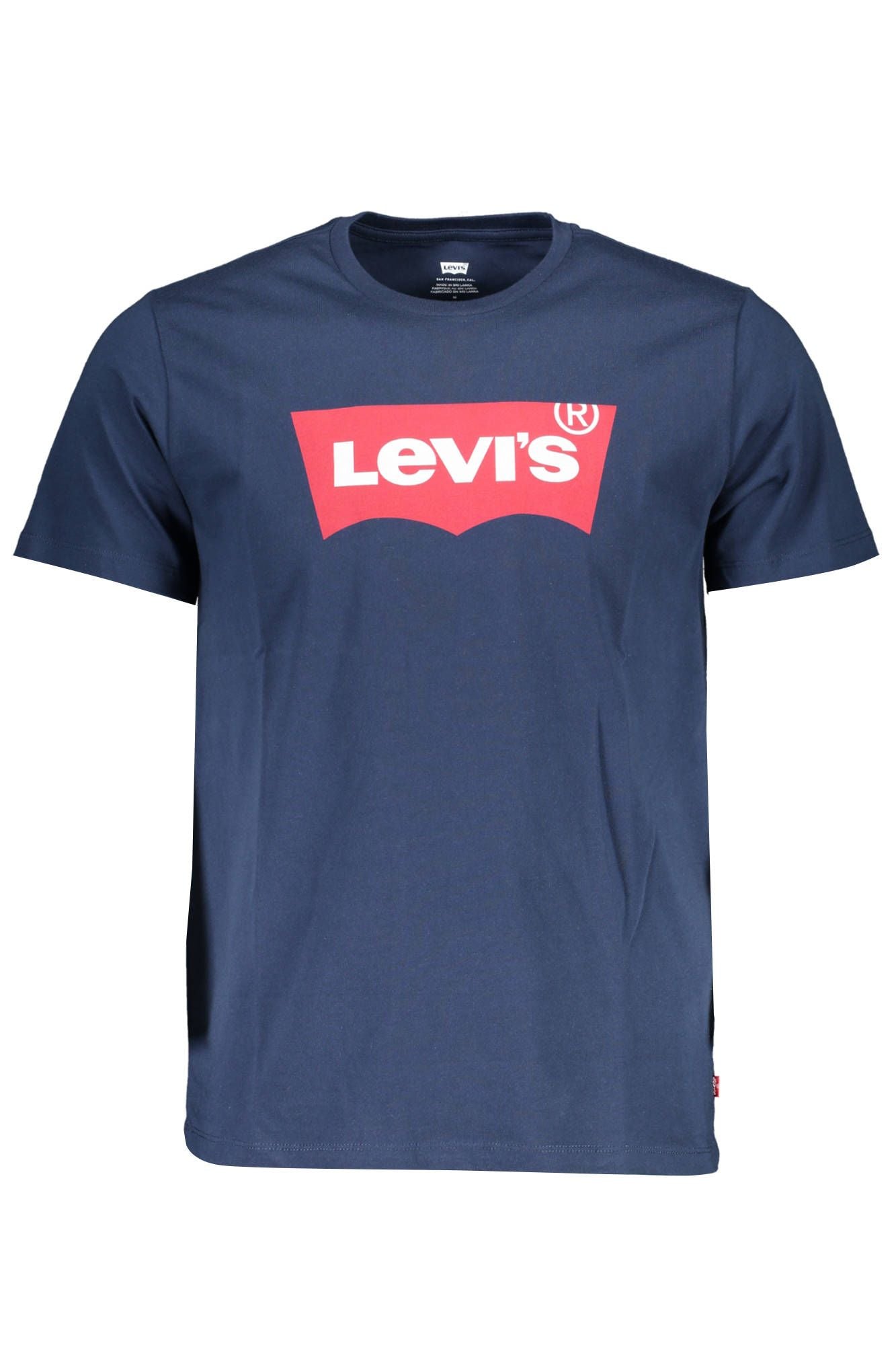 Classic Crew Neck Blue Tee with Logo