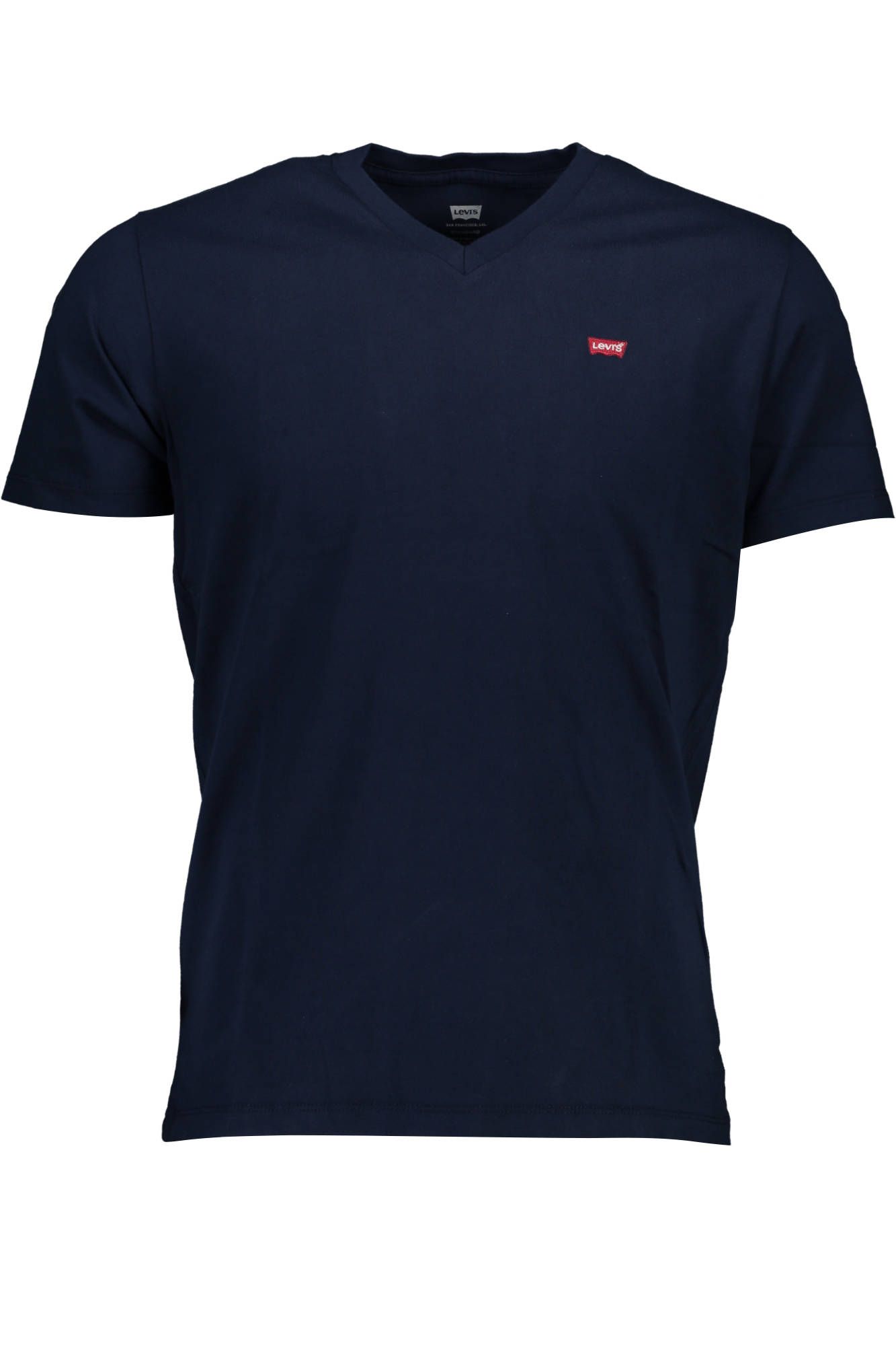 Classic V-Neck Cotton Tee in Blue