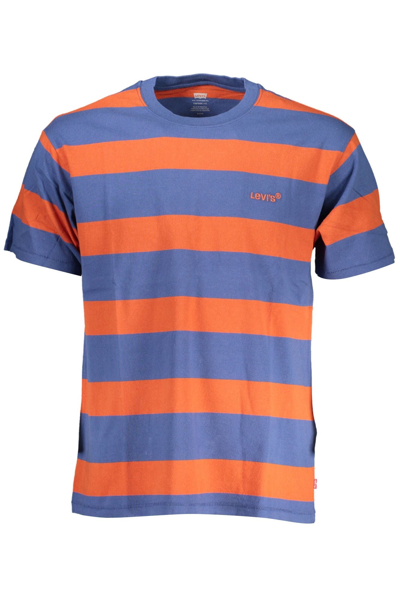 Vintage Fit Blue Embroidered Logo Tee