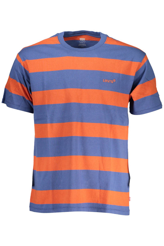 Vintage Fit Blue Embroidered Logo Tee