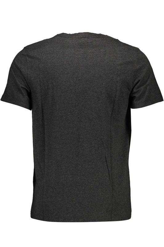 Classic Gray Cotton Tee with Logo