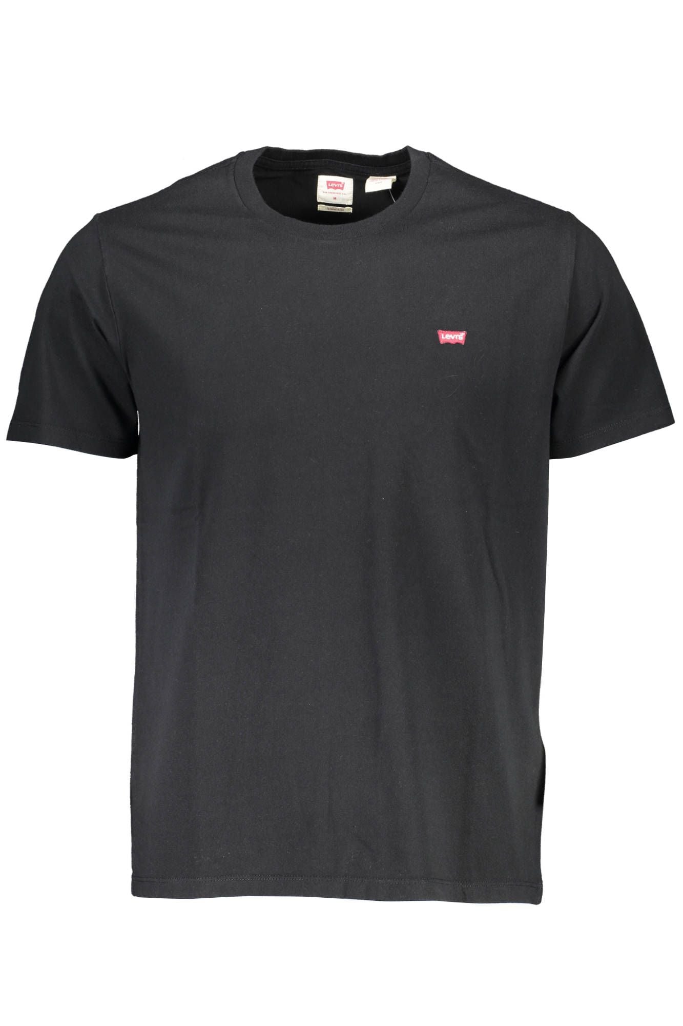 Sleek Black Crew Neck Logo Tee