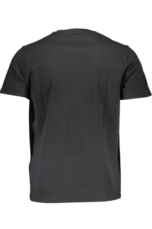 Sleek Black Crew Neck Logo Tee