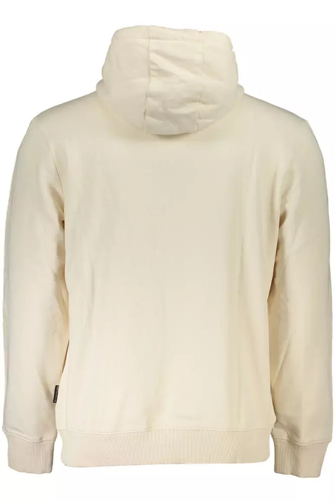 Chic White Cotton Blend Hooded Sweatshirt