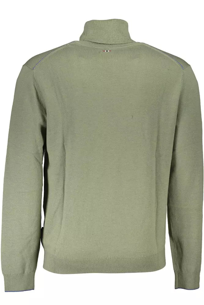 Turtleneck Woolen Green Sweater