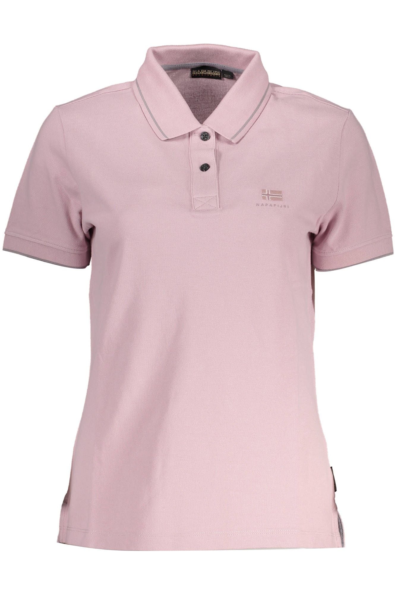 Chic Pink Polo with Contrasting Details