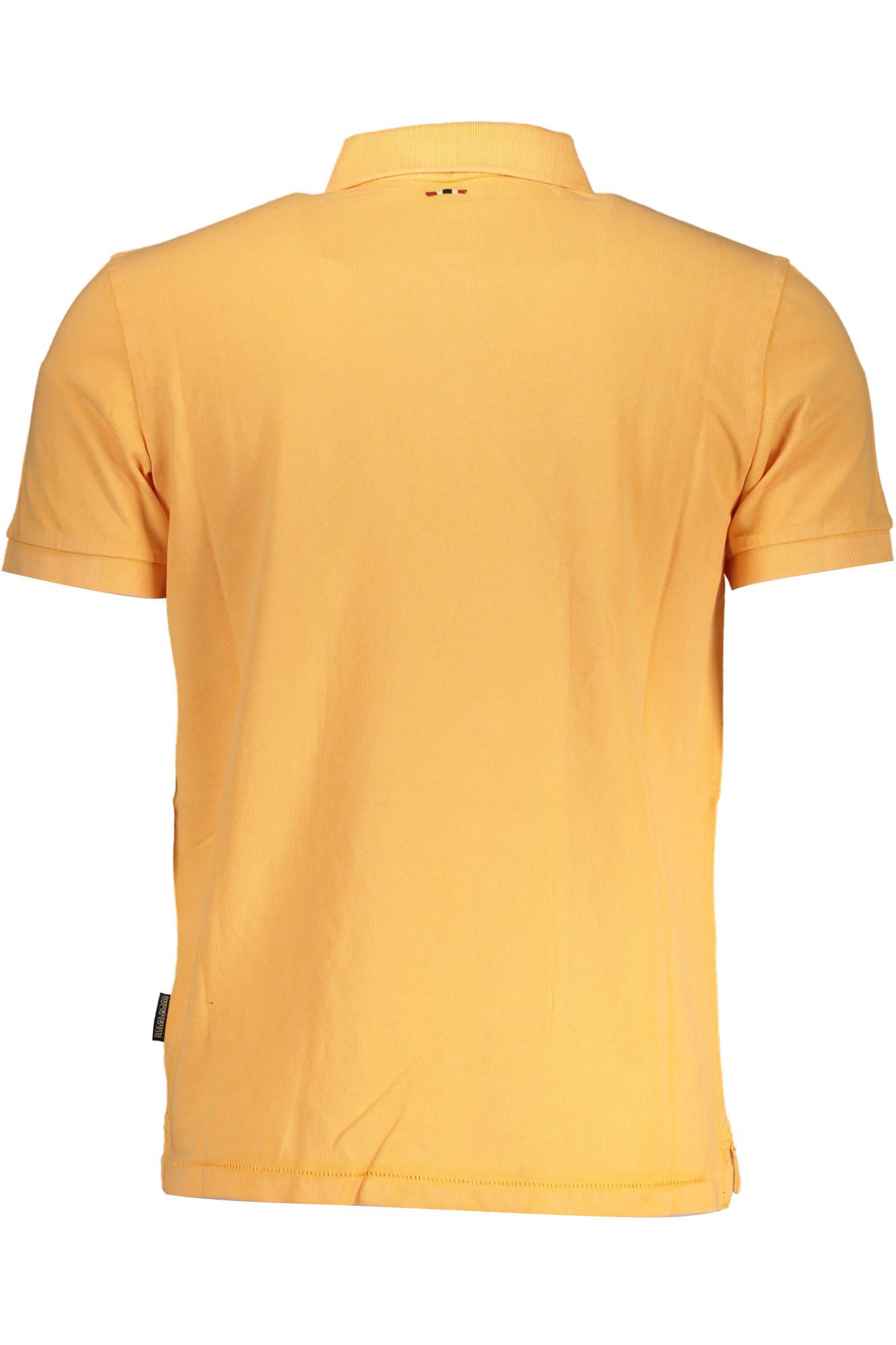 Elegant Orange Cotton Polo with Embroidery