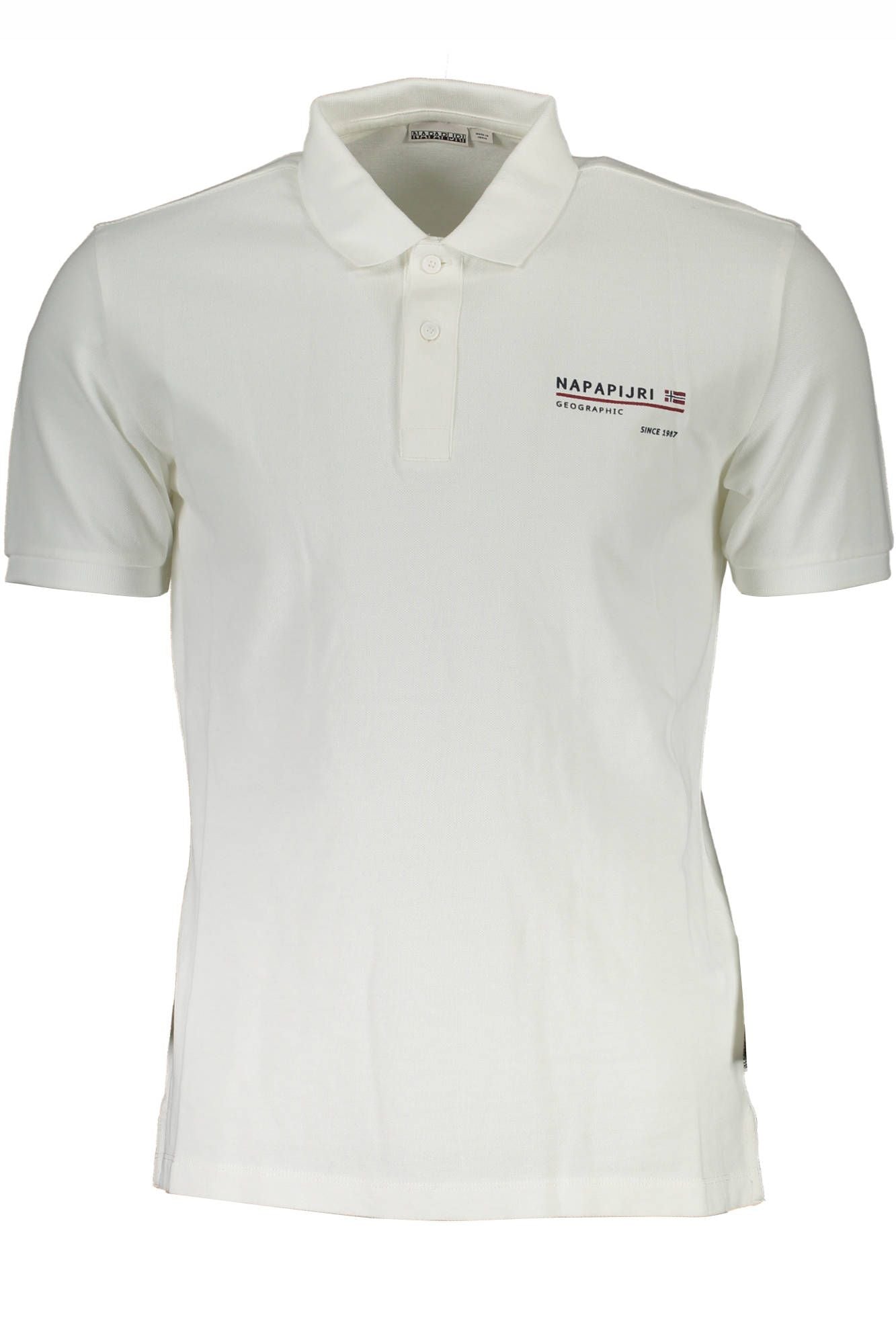 Elegant White Cotton Polo Shirt