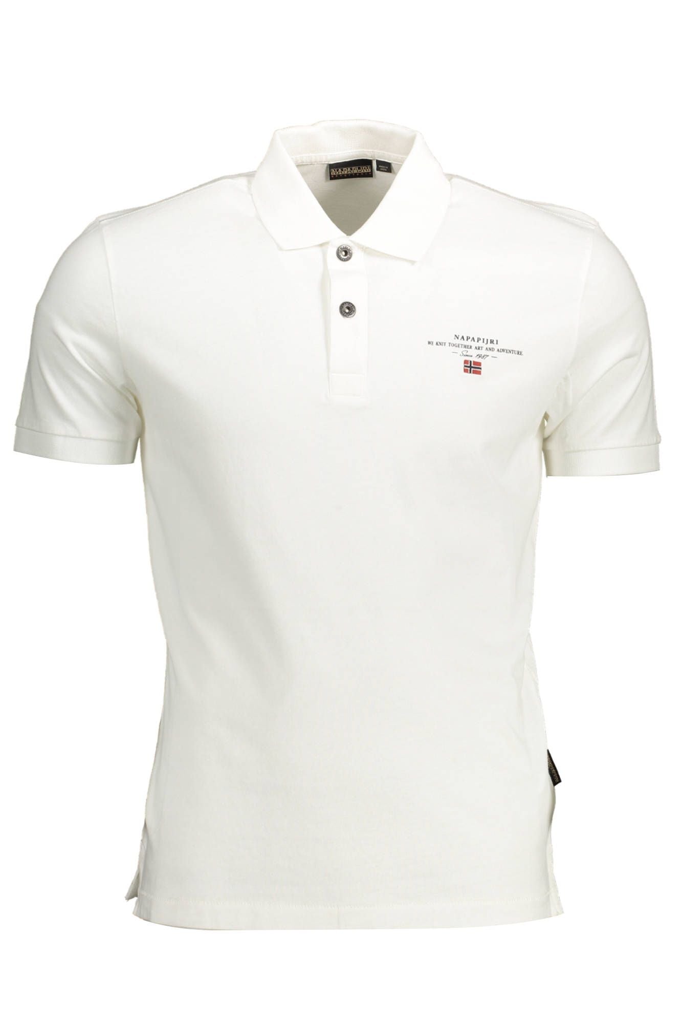 Elegant White Polo with Unique Embroidery