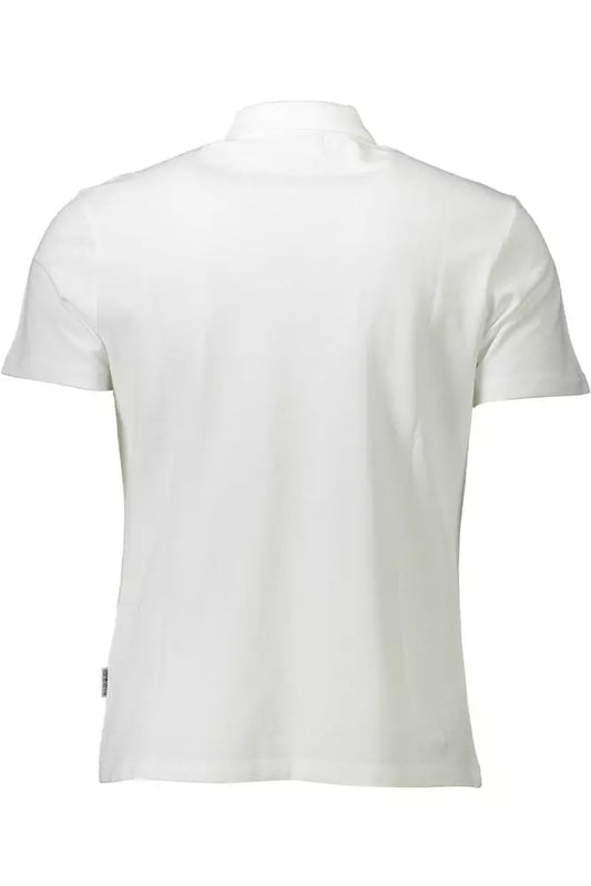 Elegant White Cotton Polo for Men