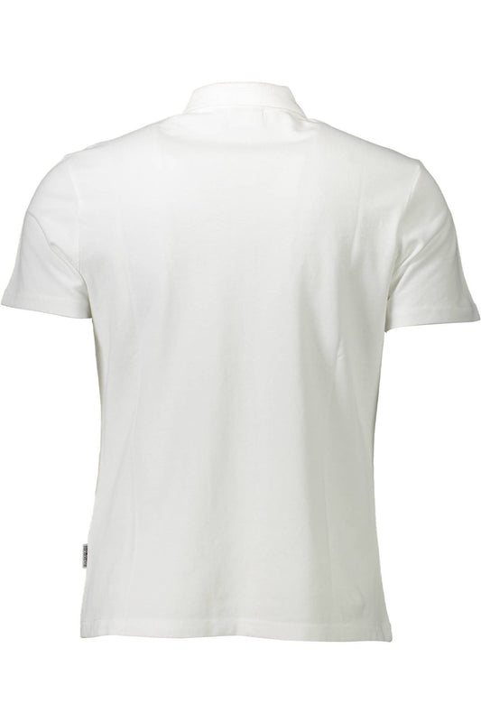 Elegant White Embroidered Polo Shirt