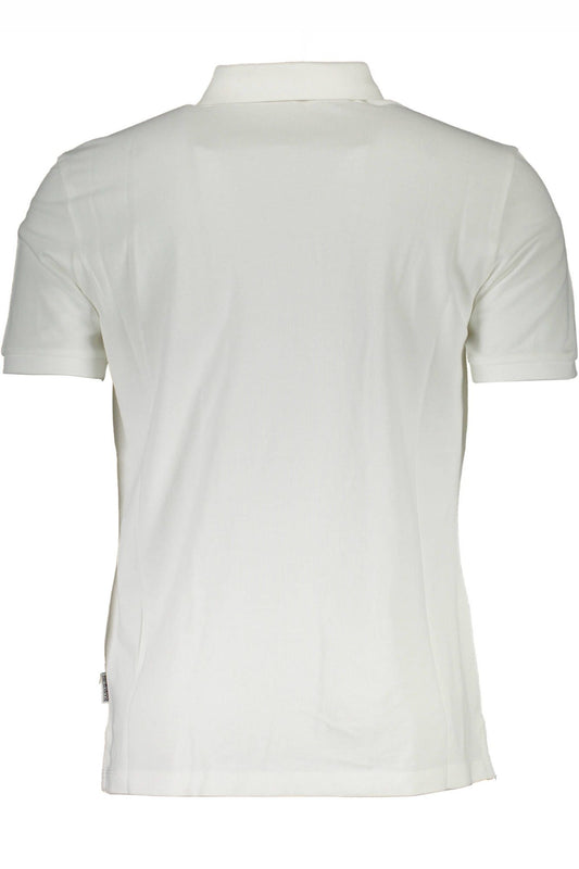 Elegant White Cotton Polo Shirt