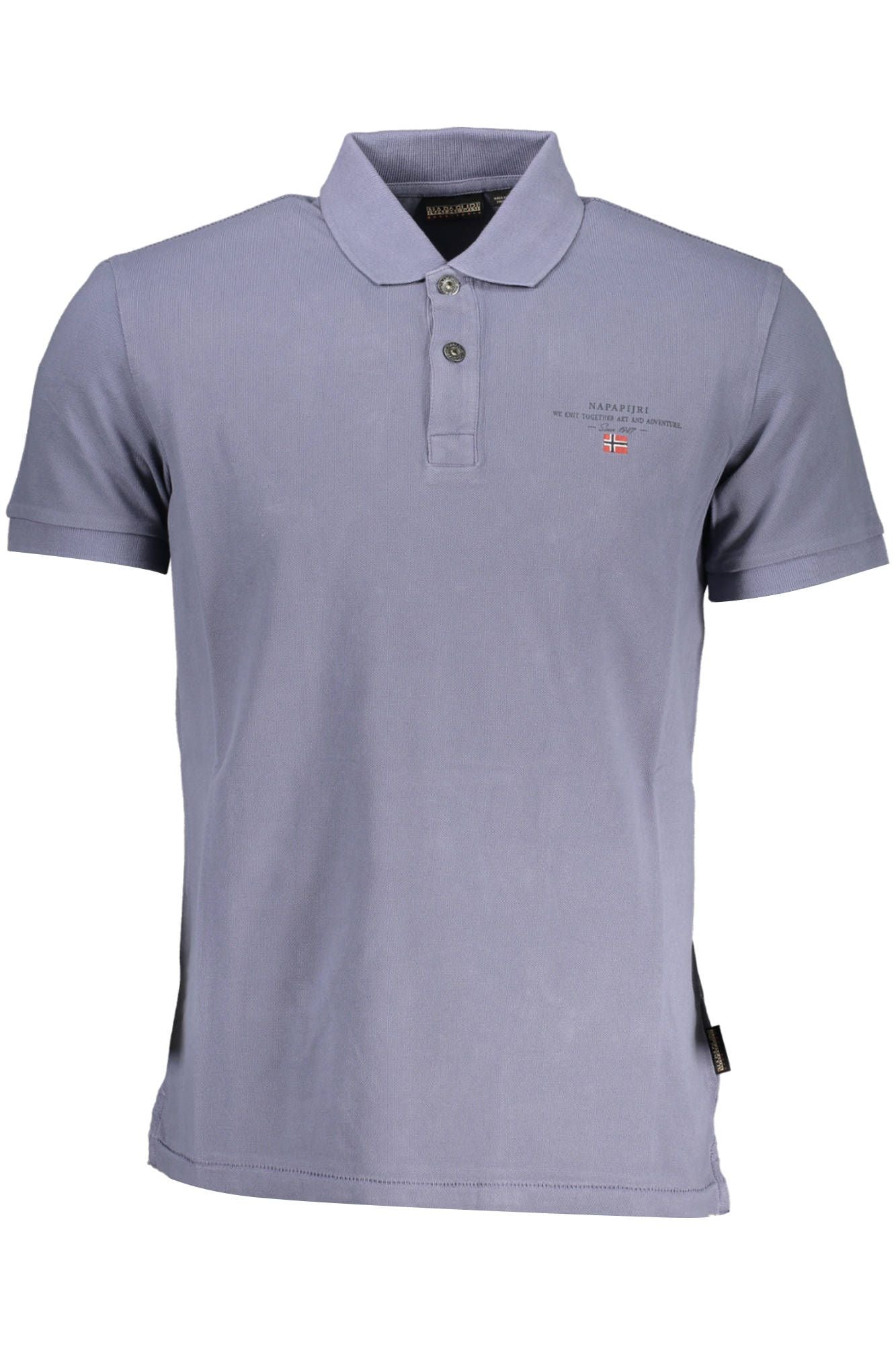 Blue Cotton Polo Shirt
