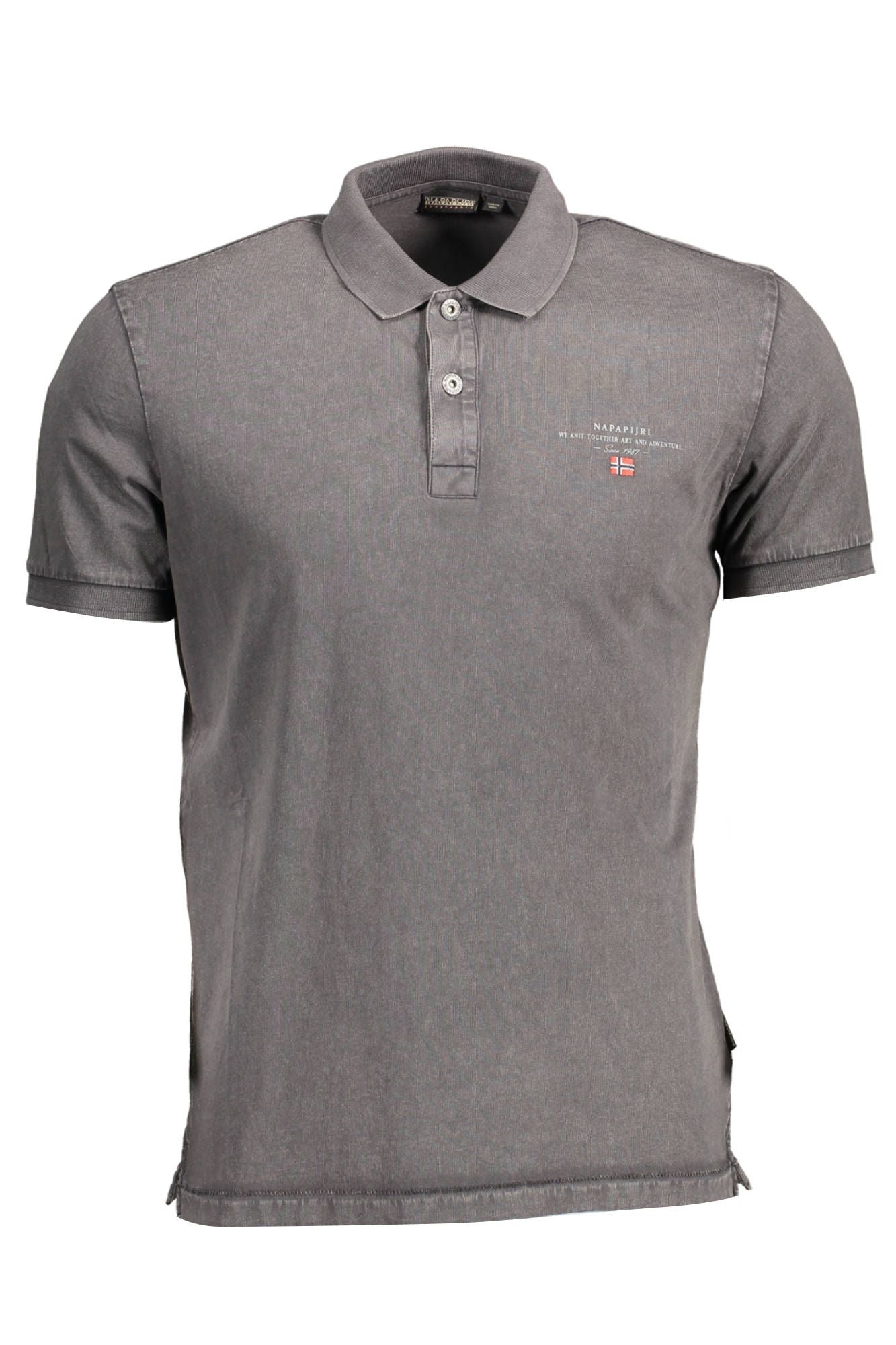 Elegant Gray Short-Sleeved Polo