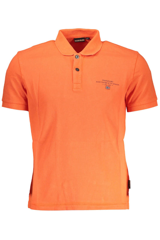 Elegant Red Cotton Polo with Emblem Detail