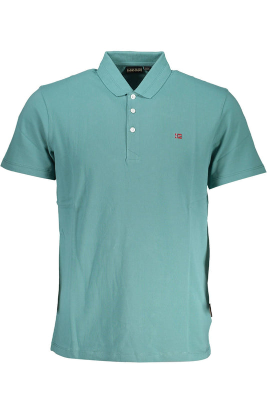 Elegant Green Short-Sleeved Polo Shirt
