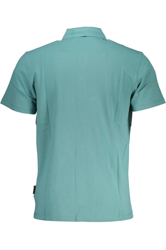 Elegant Green Short-Sleeved Polo Shirt