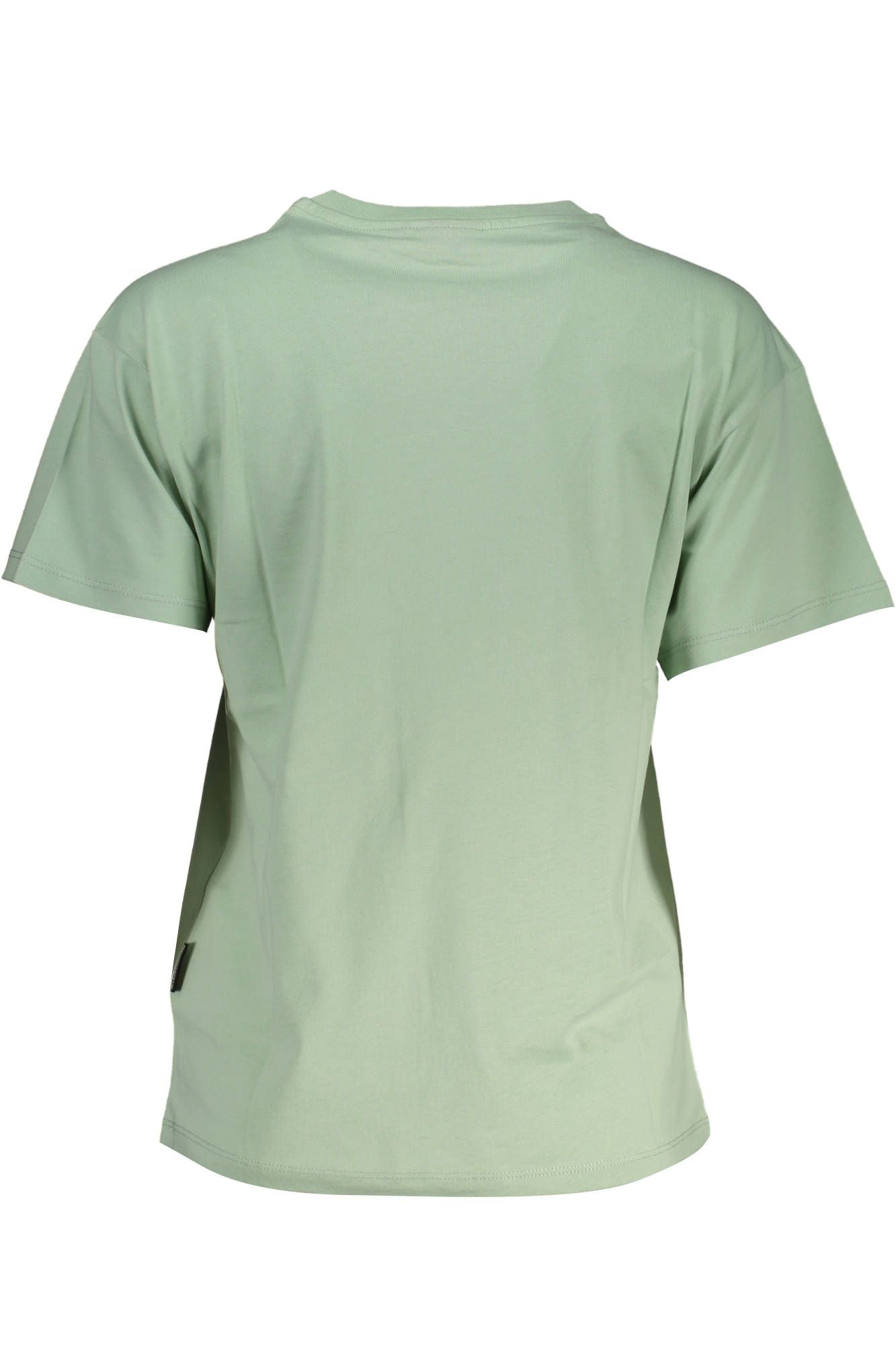 Chic Green Embroidered Logo Tee