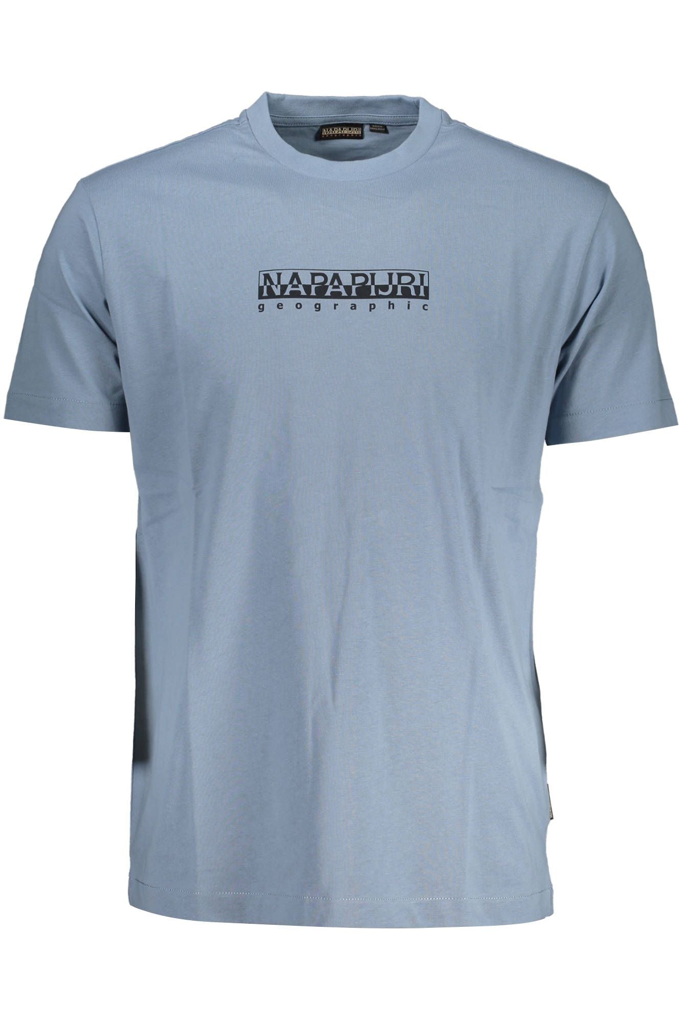 Light Blue Printed Logo Tee