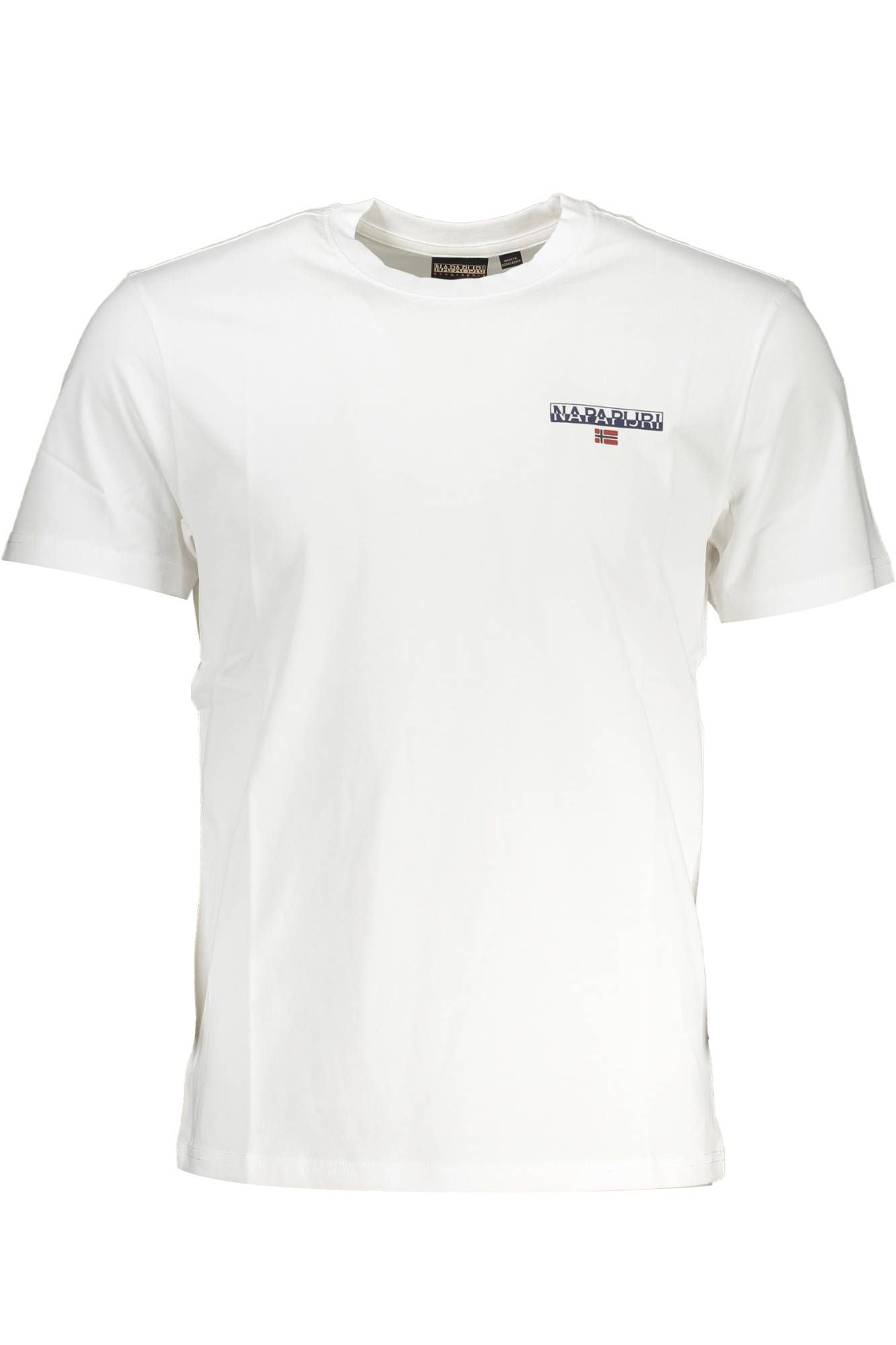 Elegant White Cotton Tee with Iconic Print