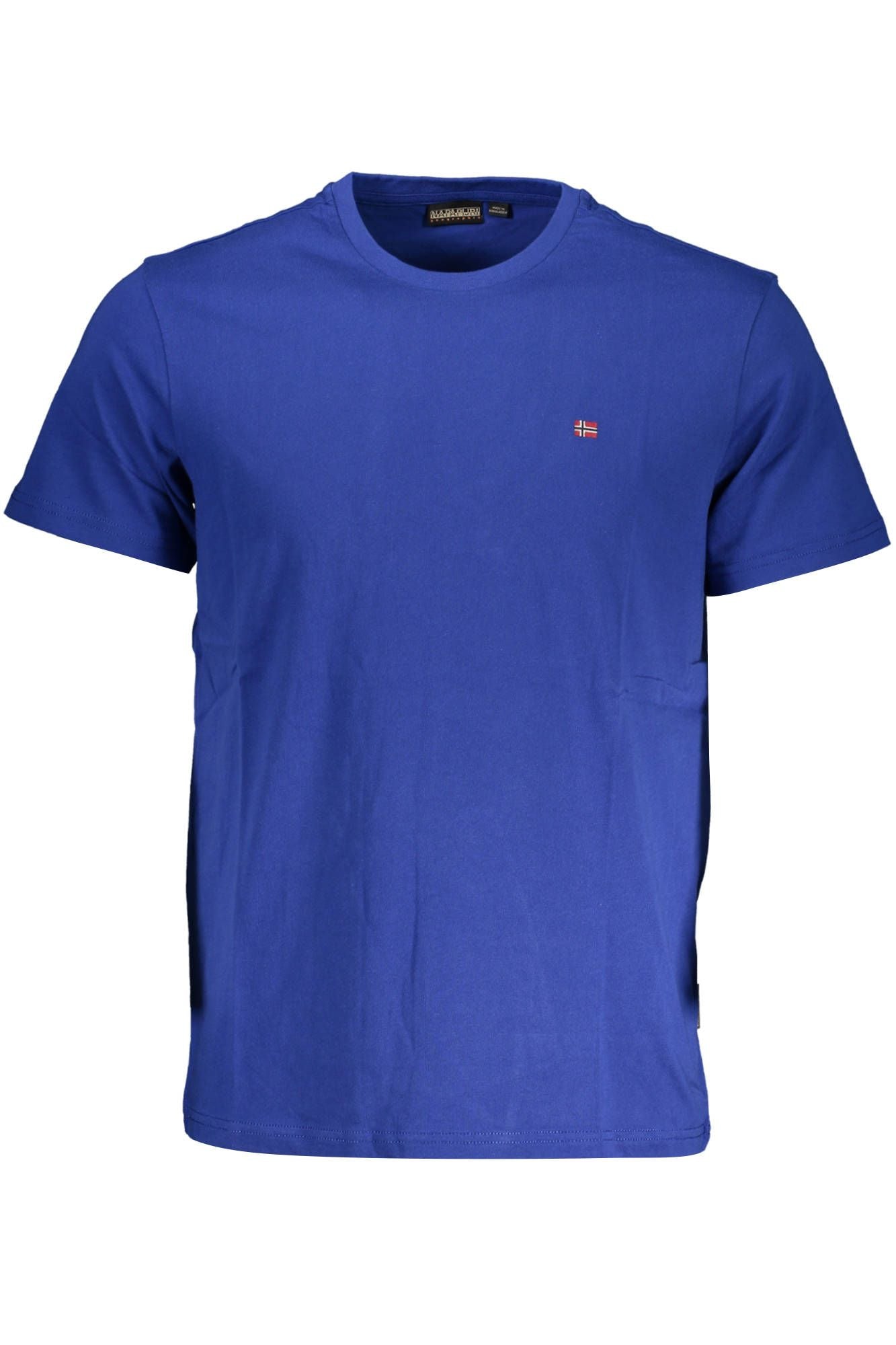 Elegant Blue Embroidered T-Shirt for Men