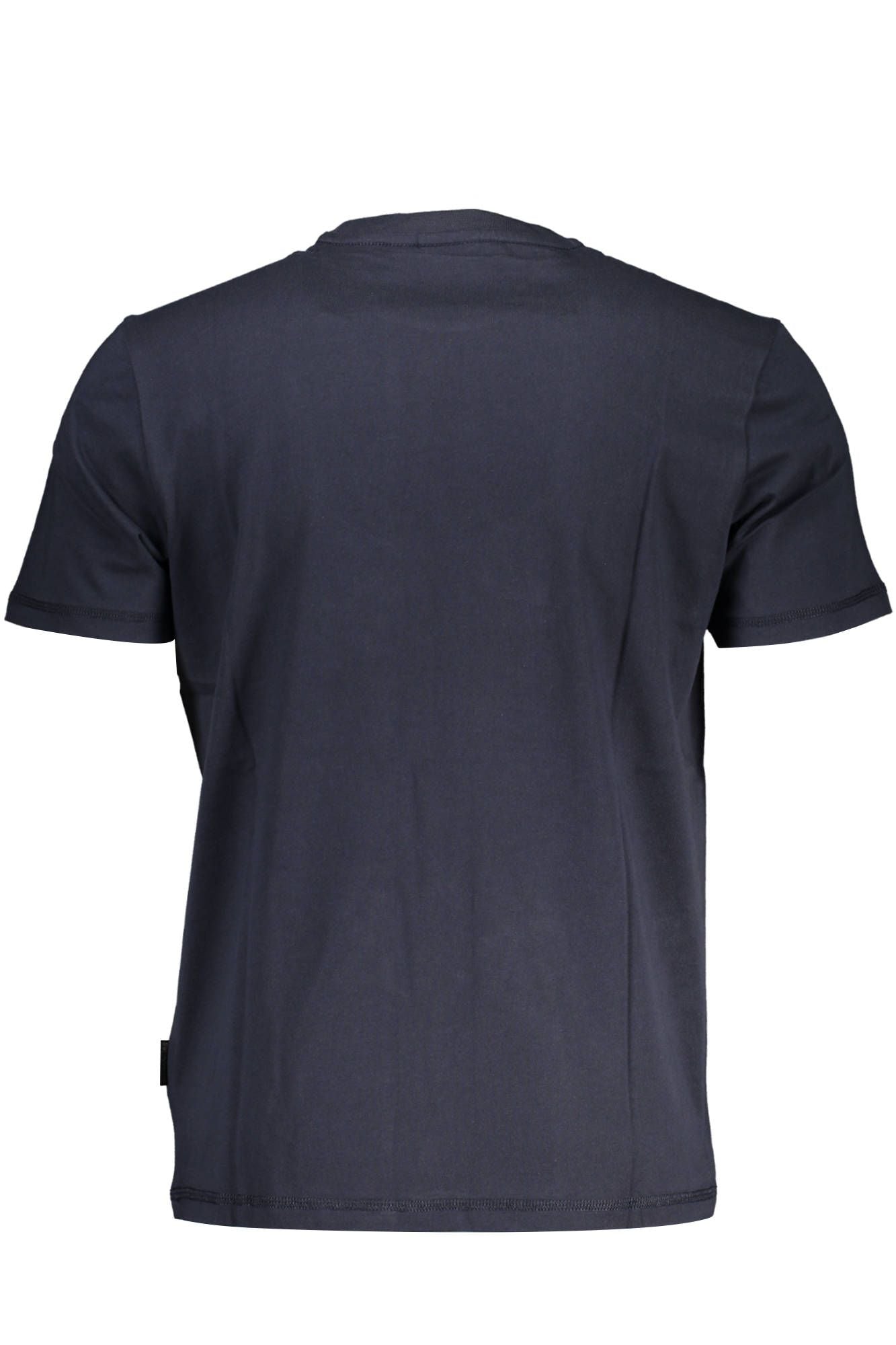 Elevated Blue Cotton Tee with Signature Print