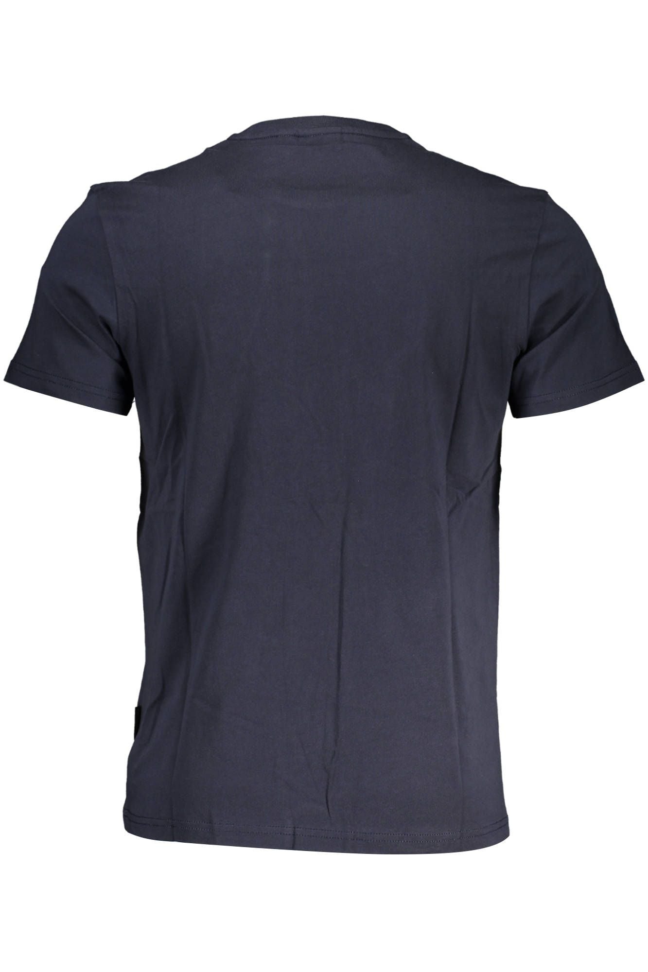 Chic Blue Embroidered Logo Tee
