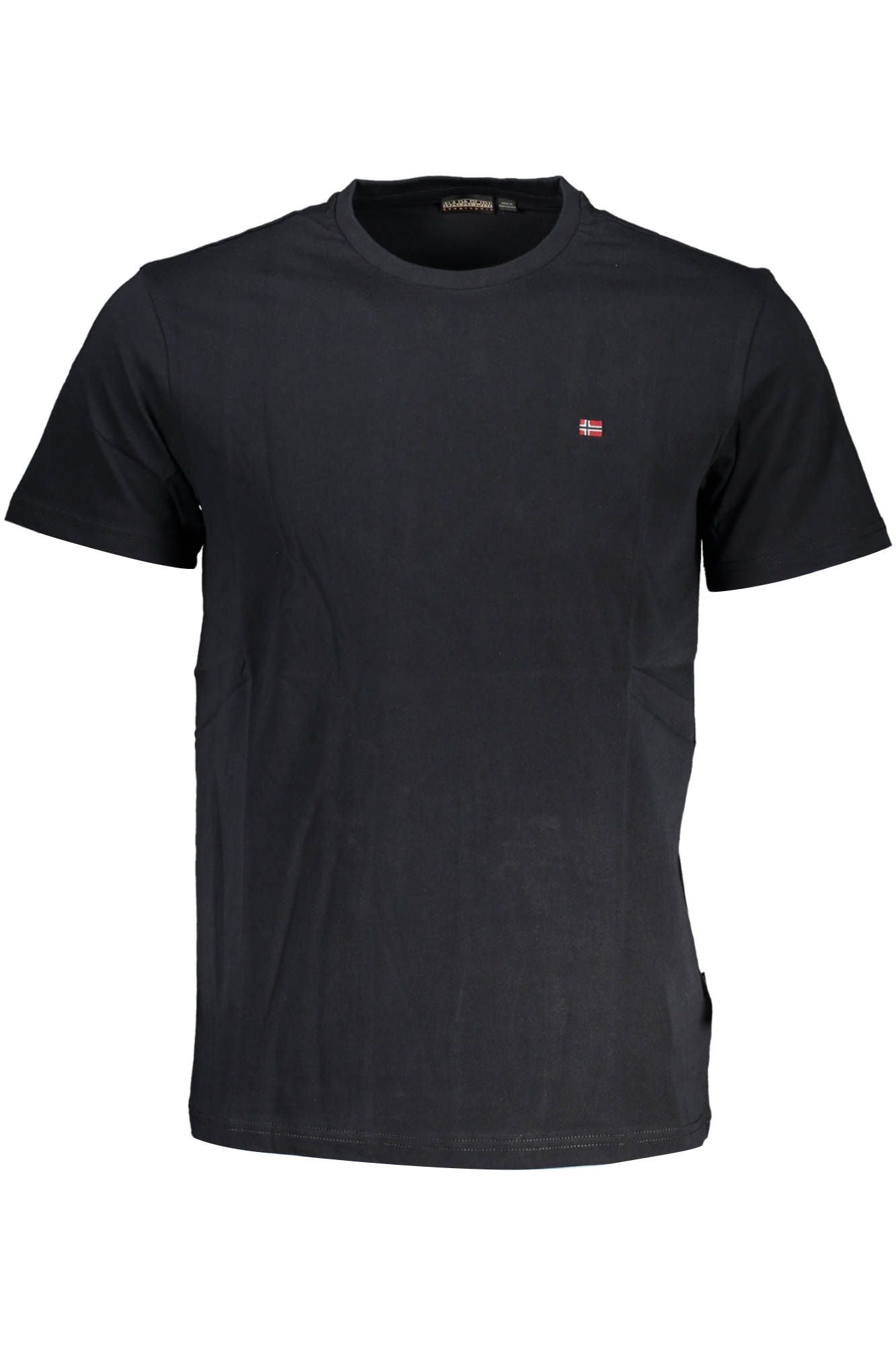 Elegant Embroidered Black Cotton Tee