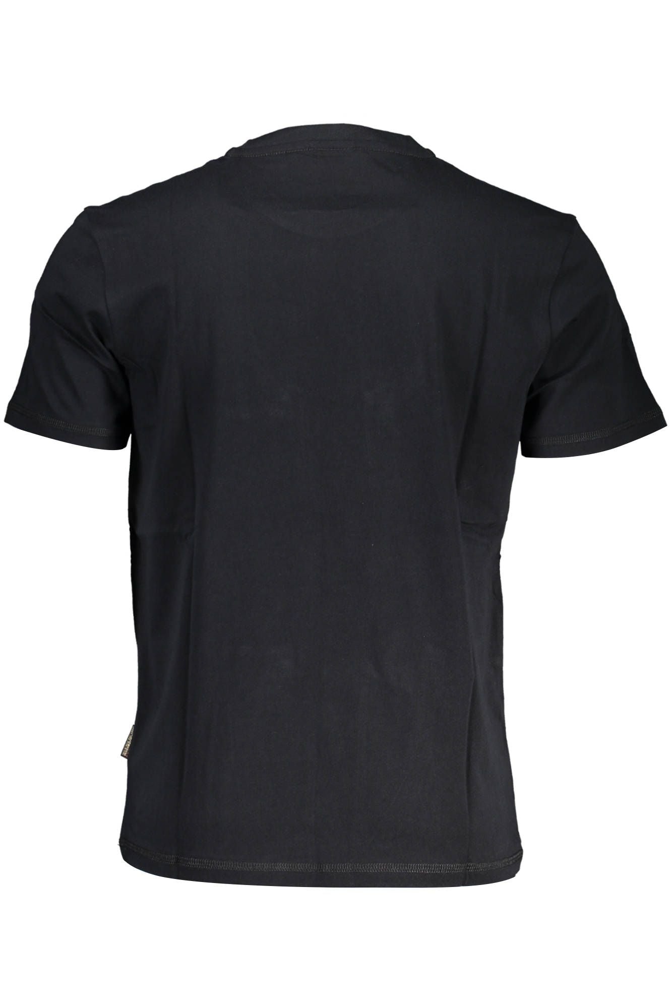Sleek Black Cotton Tee with Iconic Logo