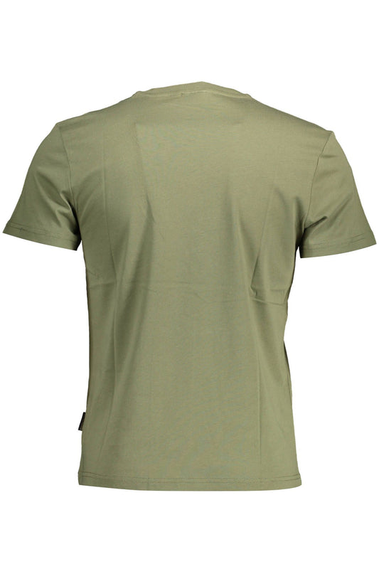 Elegant Green Logo Tee with Artful Application