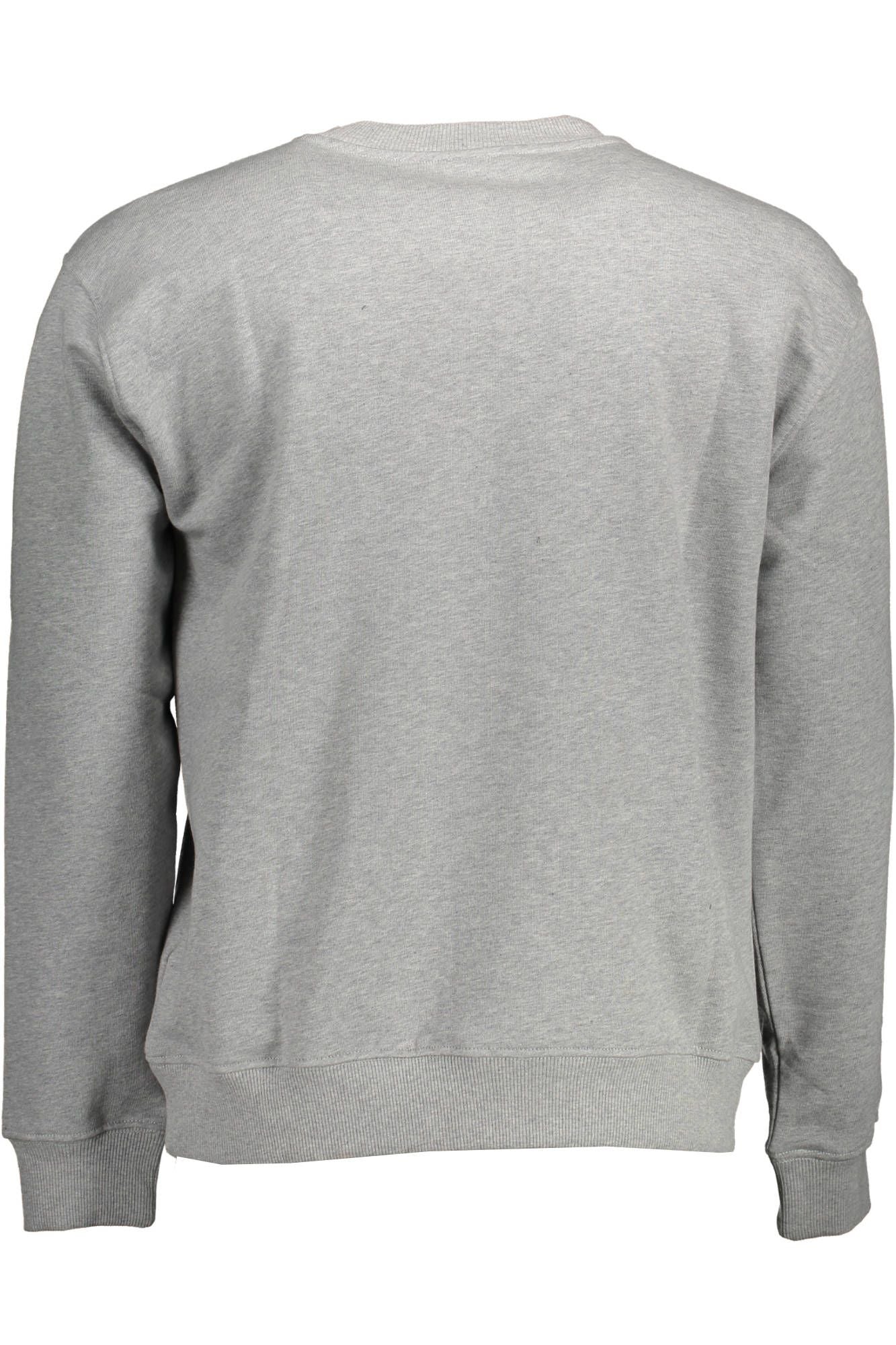 Chic Gray Cotton Crewneck Sweatshirt