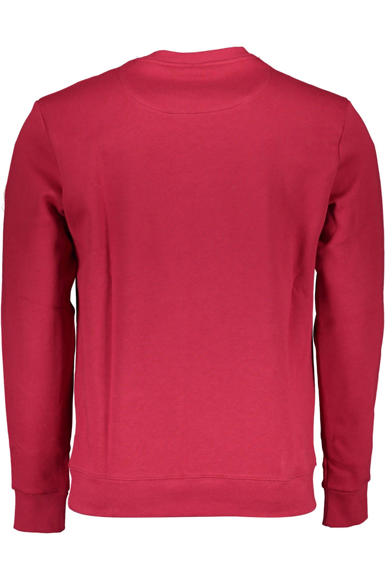 Red Cotton Logo Sweater with Long Sleeves