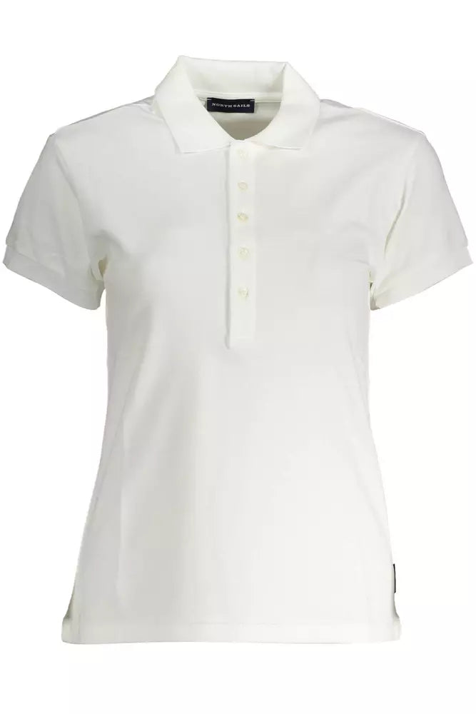 Chic White Short Sleeve Polo Elegance
