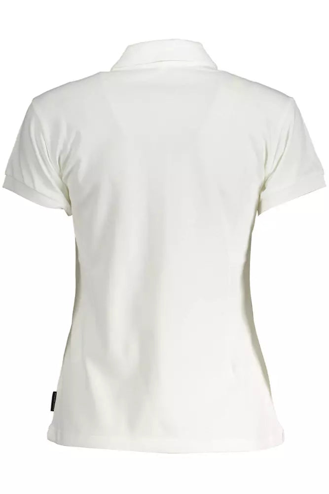 Chic White Short Sleeve Polo Elegance