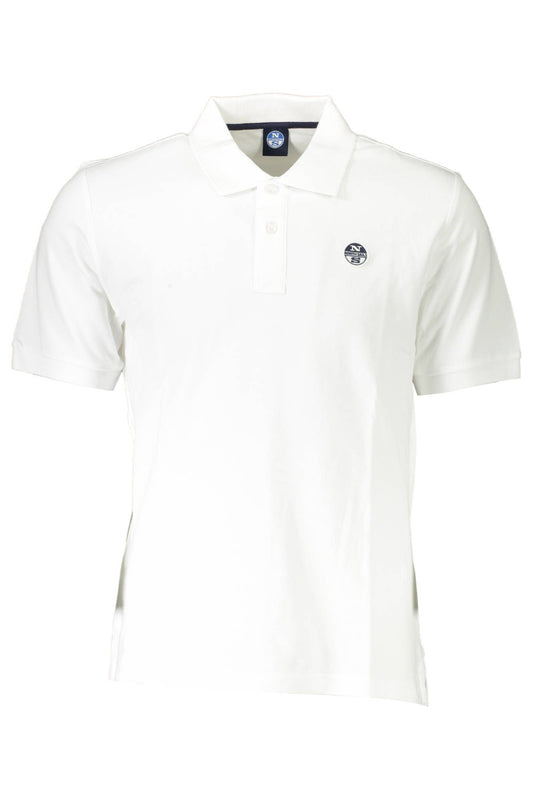 Elegant White Short-Sleeved Polo for Men