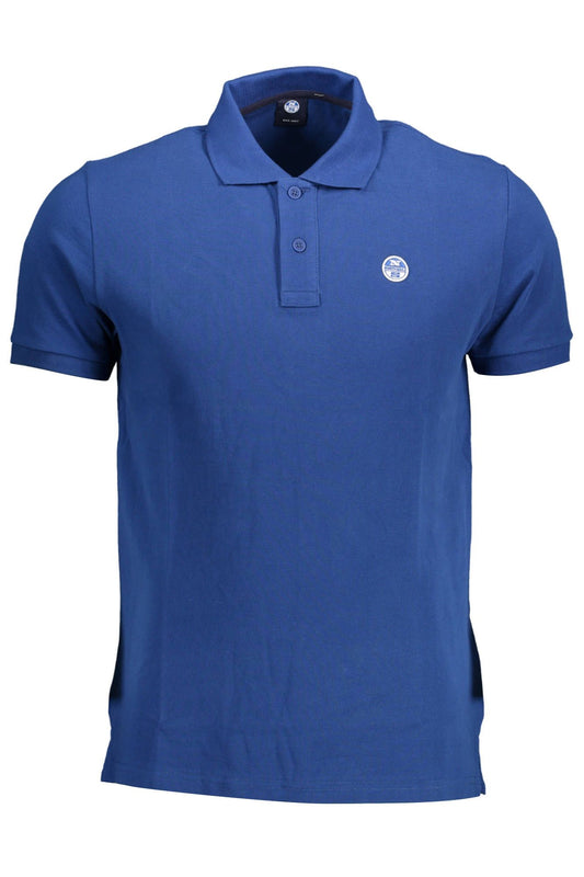 Elegant Blue Short-Sleeved Polo for Men