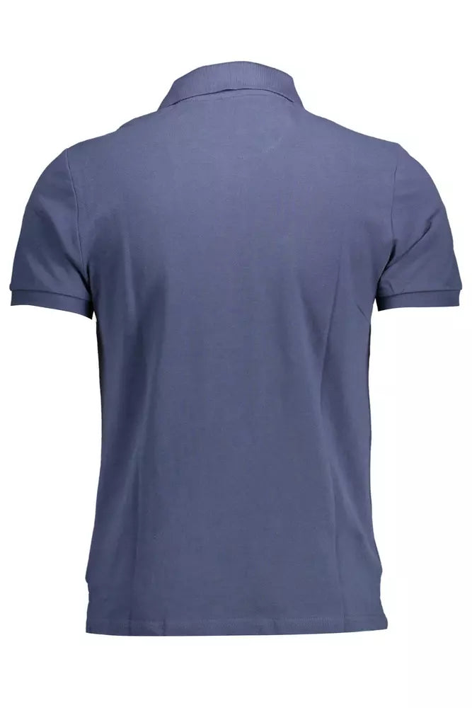Elegant Blue Short-Sleeved Polo Perfection