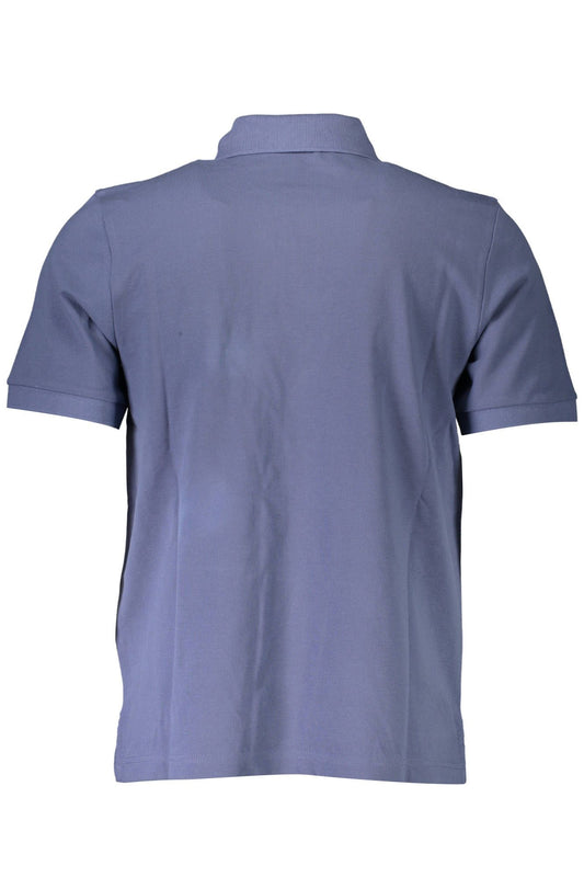 Elegant Short-Sleeved Polo in Sapphire Blue