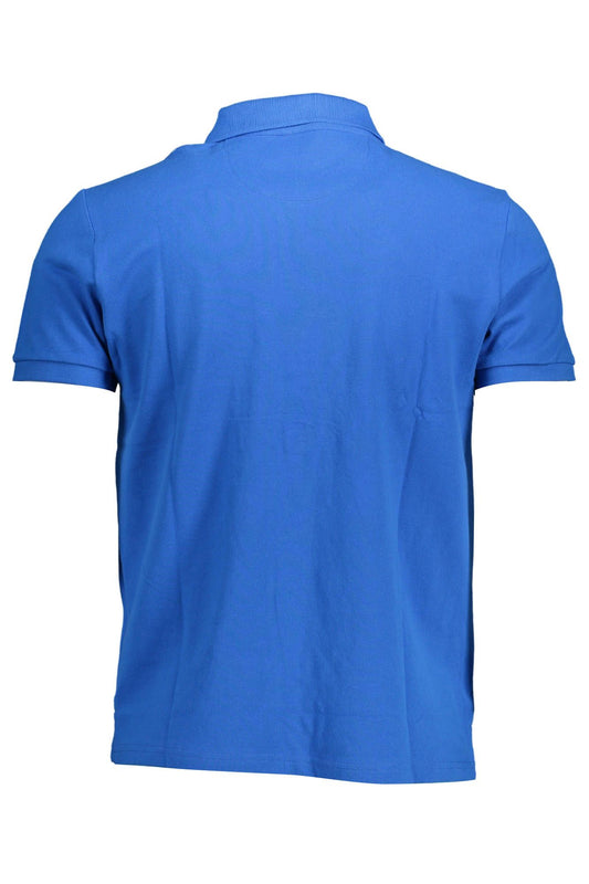 Elegant Blue Short-Sleeved Polo Shirt