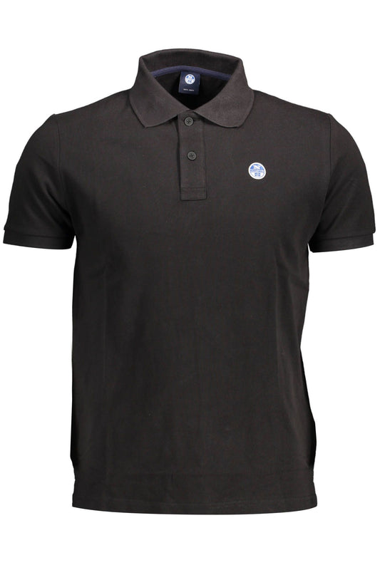 Elegant Black Polo with Iconic Detailing