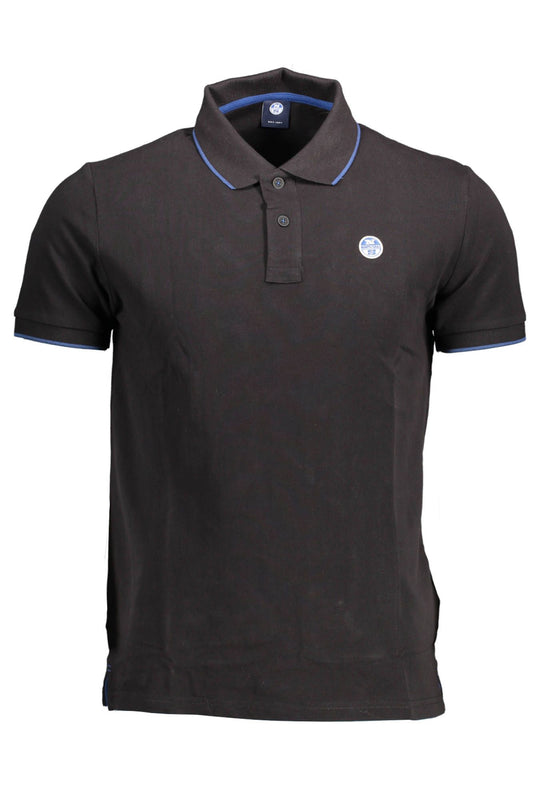 Sleek Black Polo with Contrasting Details