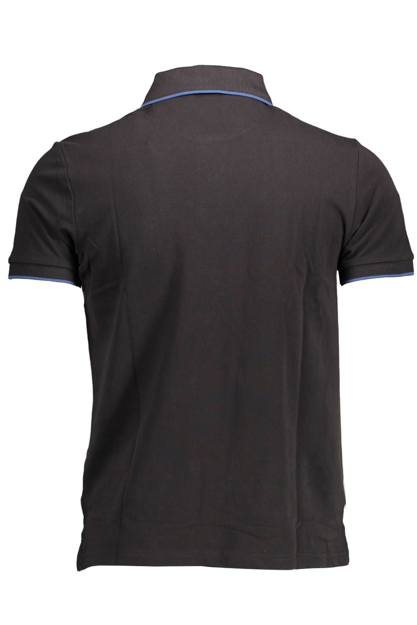 Sleek Black Polo with Contrasting Details