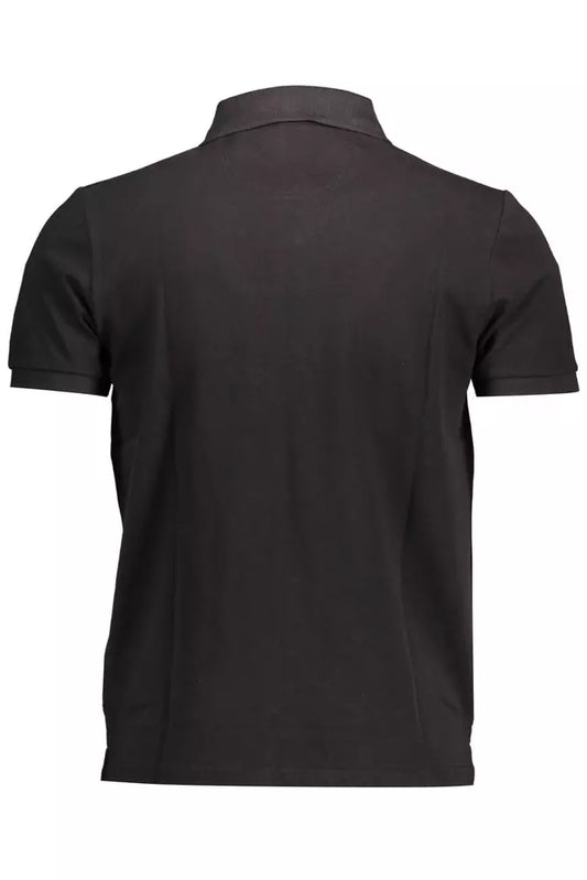 Elegant Short-Sleeved Black Polo Shirt