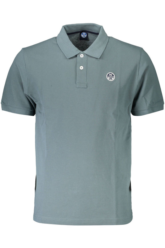Chic Green Cotton Polo Shirt with Logo Detail