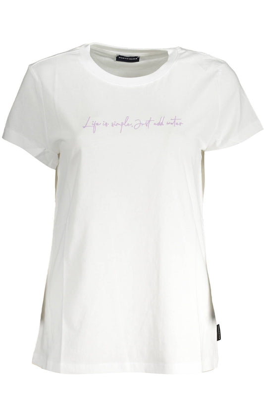 Embroidered Organic Cotton Tee - Pristine White