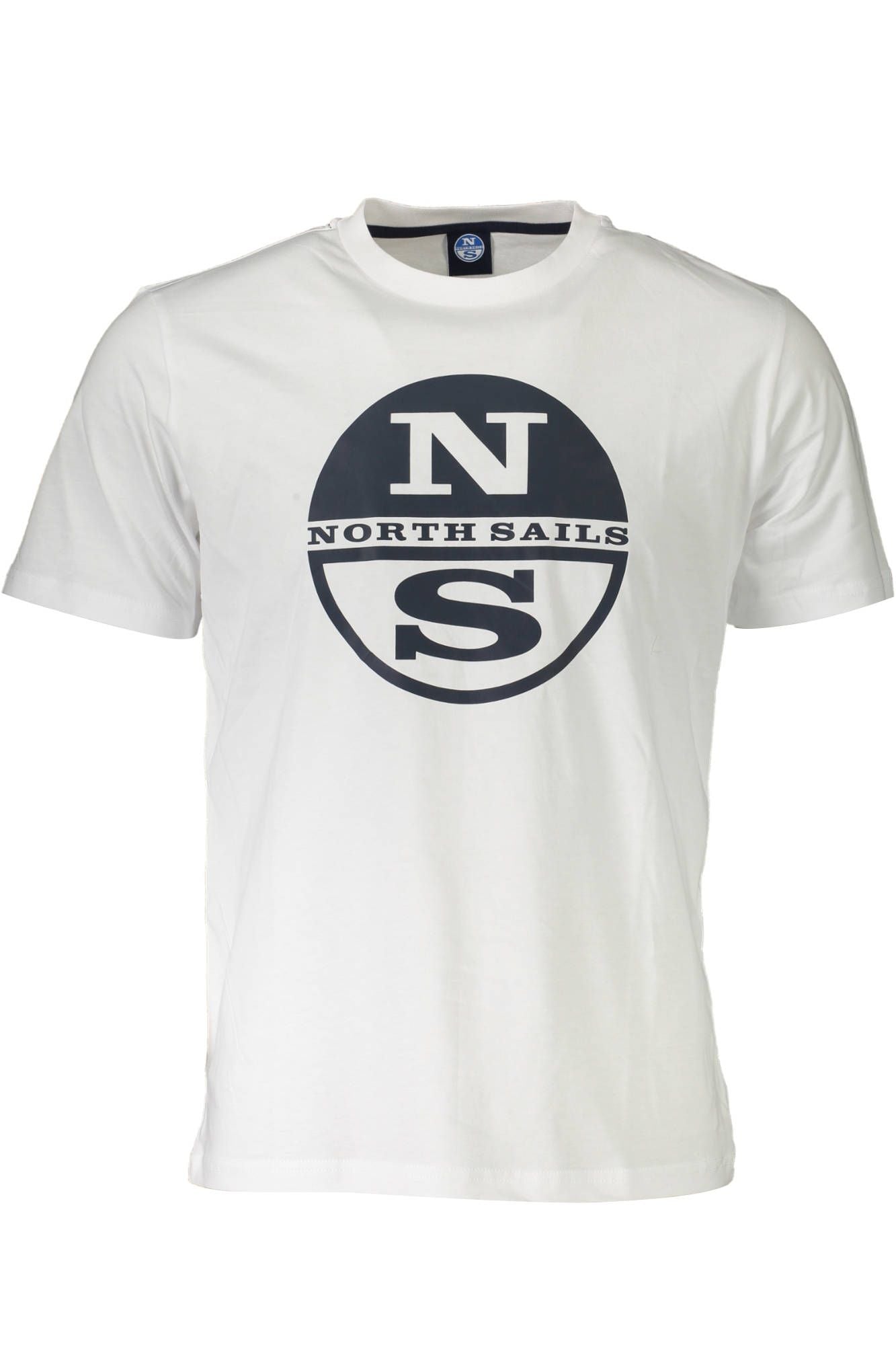 Crisp White Cotton Tee with Signature Print