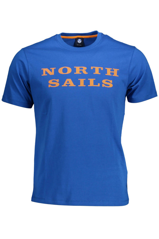Classic Blue Logo Tee with Natural Fibers