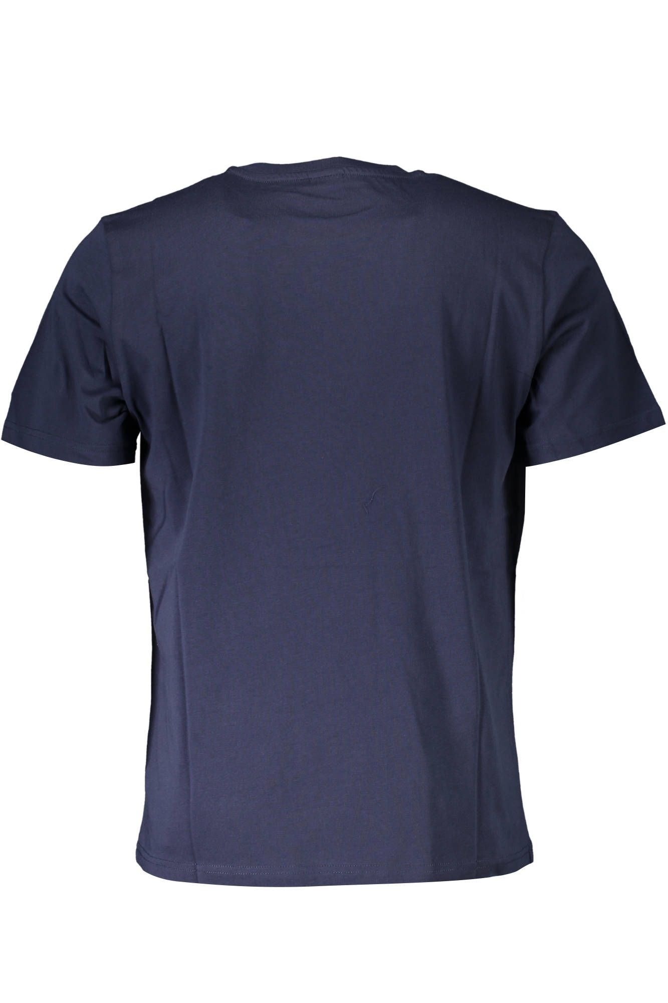 Chic Blue Cotton Tee with Sleek Logo Detail