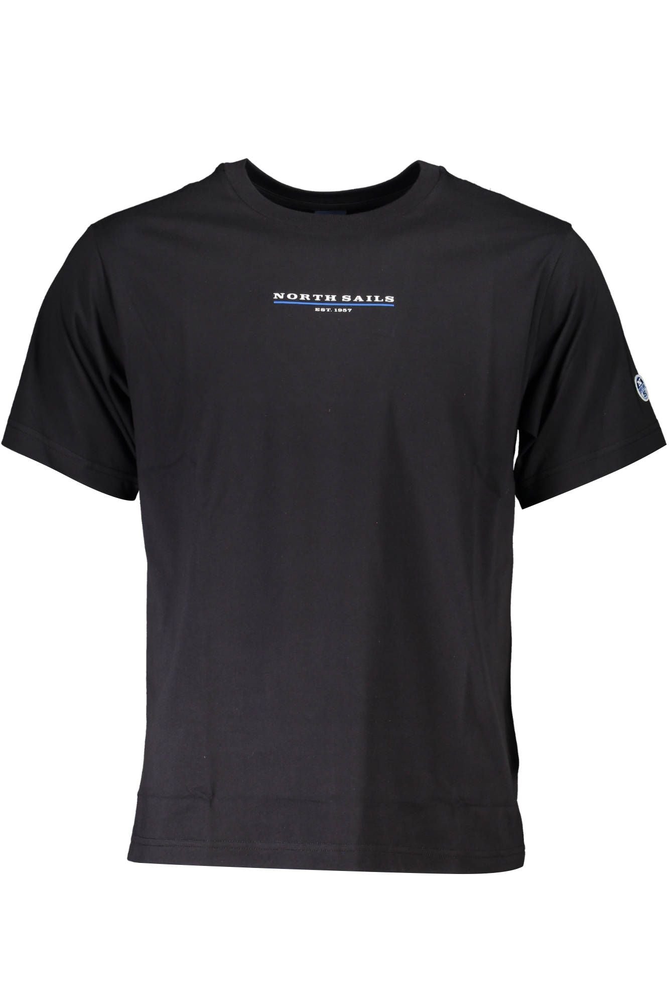 Organic Comfort Fit Black Tee with Logo