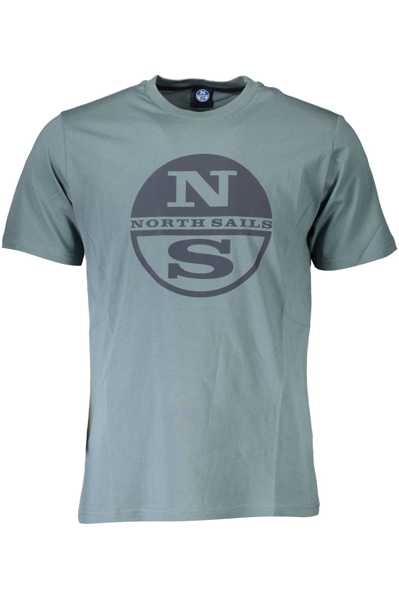 Green Cotton Logo Tee with Stylish Print